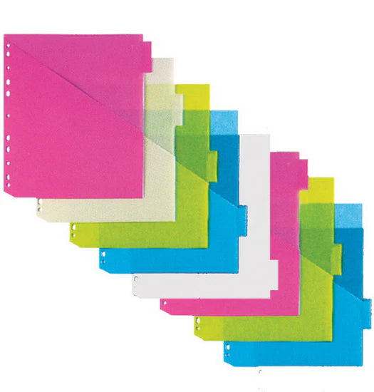 8 POLY PLASTIC POCKET DIVIDERS